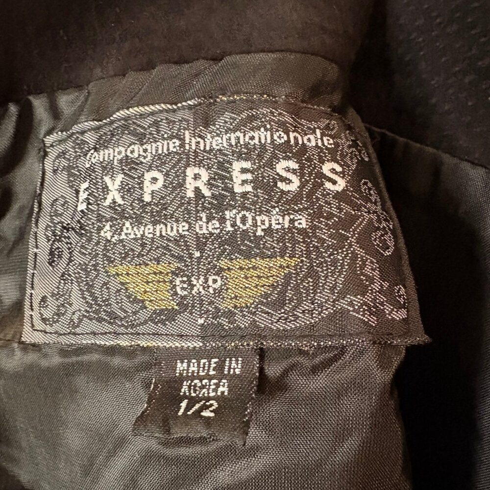 Vintage Express Black Genuine Suede Mini Skirt (1/2) - Picture 4 of 5